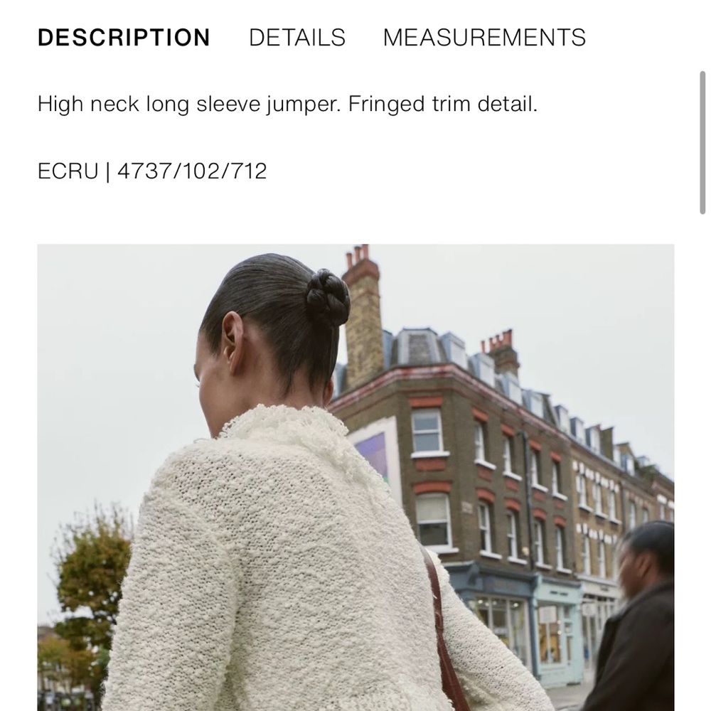 Zara NWT fringe knit jumper sweater 4737/102 - Picture 13 of 14
